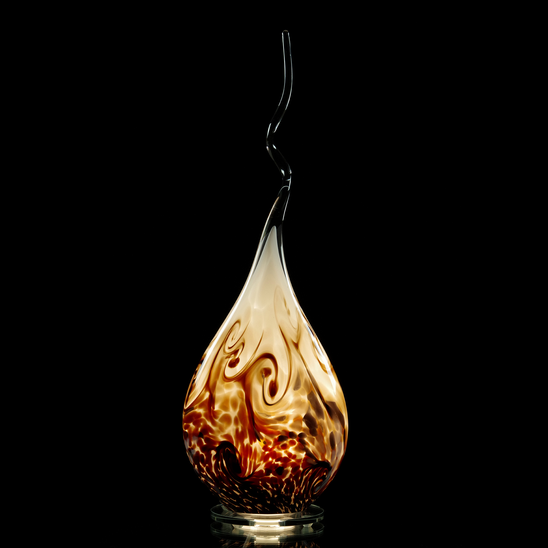 Lampe flamme marron – La Cristallerie